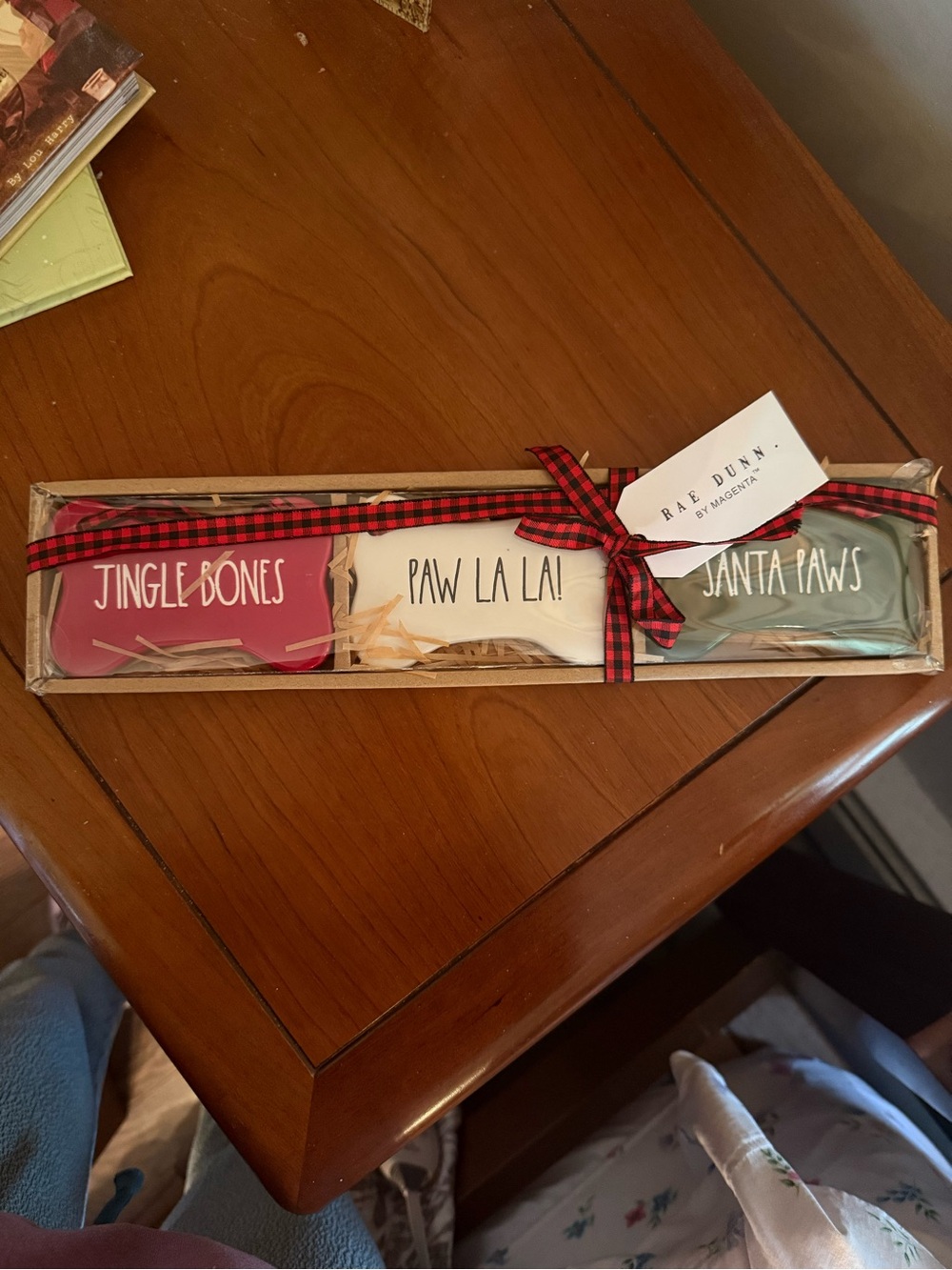 Rae Dunn Festive Dog Treat Set - Red, White, Green